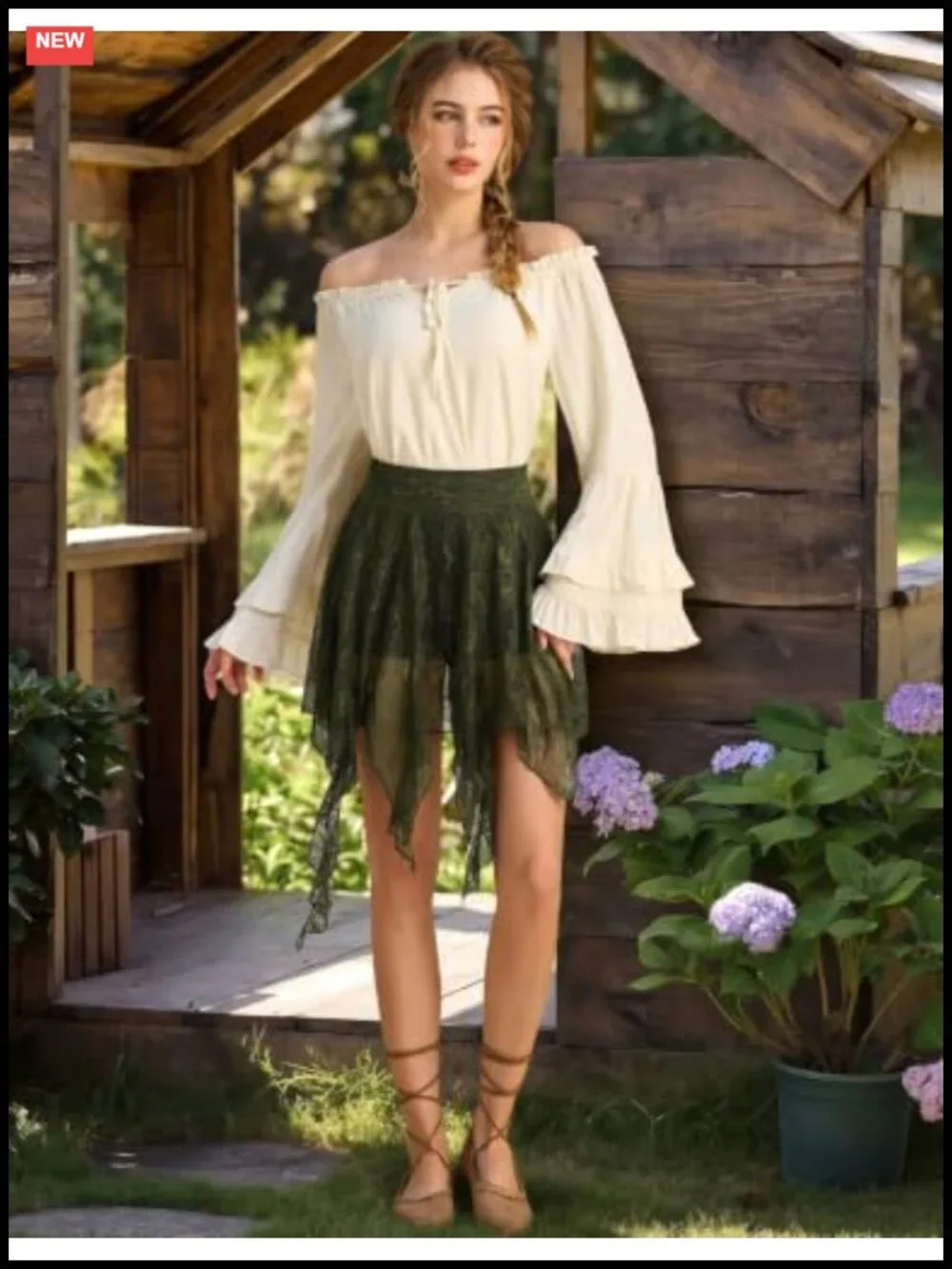 Vintage Renaissance Lace Mini Skirt High Waisted Asymmetrical Ruffle Y2K